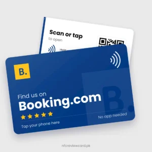 NFC Booking.com Review Card for Pakistan