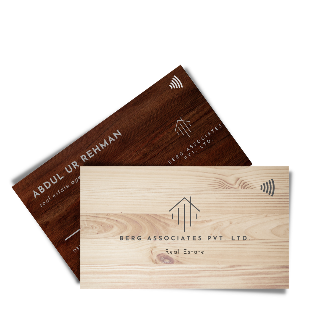 Wooden NFC business cards