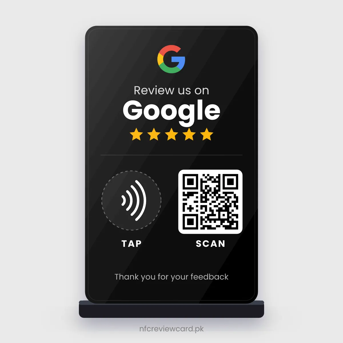 NFC Google Review Standee for Pakistan